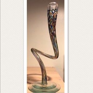 Beautiful Blown Glass Candlestick